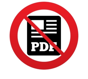 No PDF file document icon