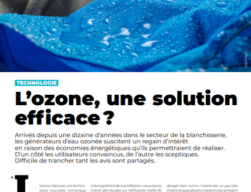 L’ozone en blanchisserie : innovation et retours d’expérience